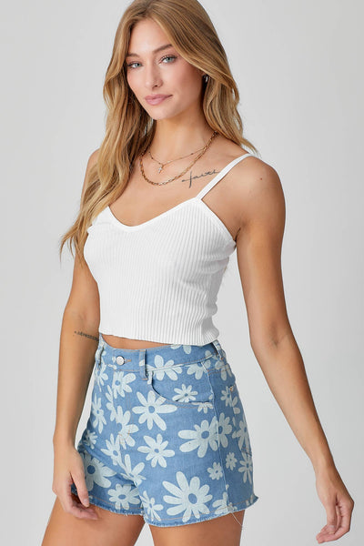 BLOOM DAISY HIGH RISE DENIM SHORTS IN LIGHT-SHORTS-MODE-Couture-Boutique-Womens-Clothing