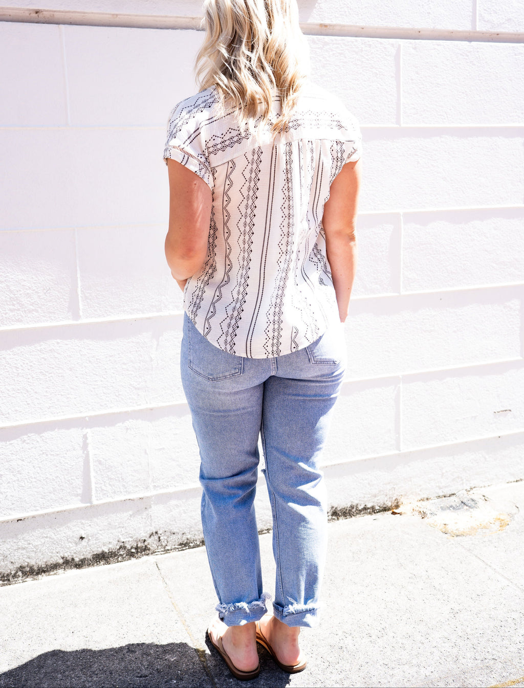 JBD DISTRESSED STRAIGHT LEG DENIM JEANS IN LIGHT-Jeans-MODE-Couture-Boutique-Womens-Clothing