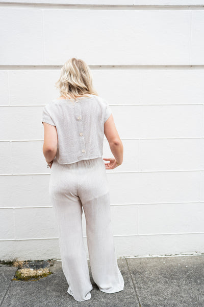 PALOMA STRIPED SET IN OATMEAL-Tops-MODE-Couture-Boutique-Womens-Clothing