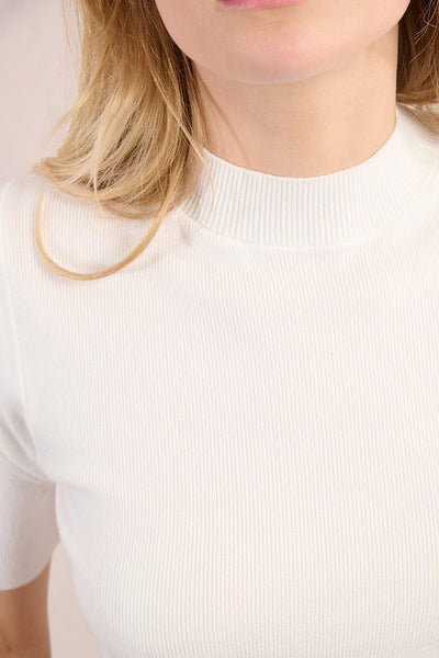 LAKEYN RIBBED KNIT SWEATER IN OFF WHITE-SWEATER TOP-MODE-Couture-Boutique-Womens-Clothing