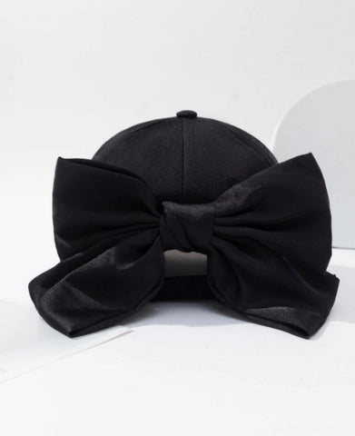BIG BOW BASEBALL CAP-HATS-MODE-Couture-Boutique-Womens-Clothing