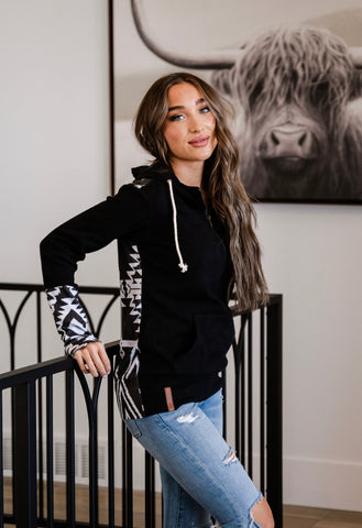AMPERSAND AVE HALF ZIP IN MIDNIGHT NOVA-Sweatshirt-MODE-Couture-Boutique-Womens-Clothing