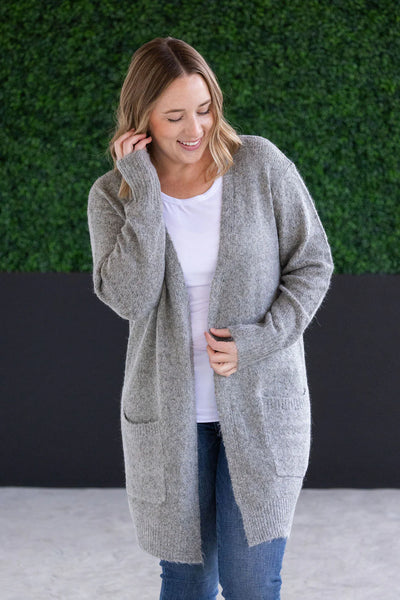 MADI COZY LONG CARDIGAN IN STORM-CARDIGAN-MODE-Couture-Boutique-Womens-Clothing