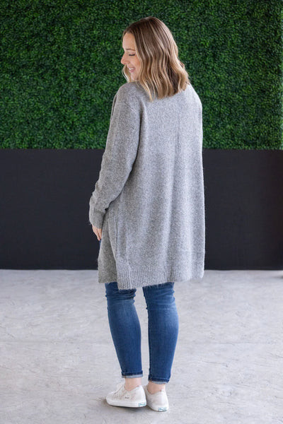 MADI COZY LONG CARDIGAN IN STORM-CARDIGAN-MODE-Couture-Boutique-Womens-Clothing