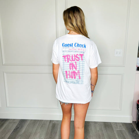 GUEST CHECK MATTHEW GRAPHIC TEE IN WHITE-MODE-Couture-Boutique-Womens-Clothing