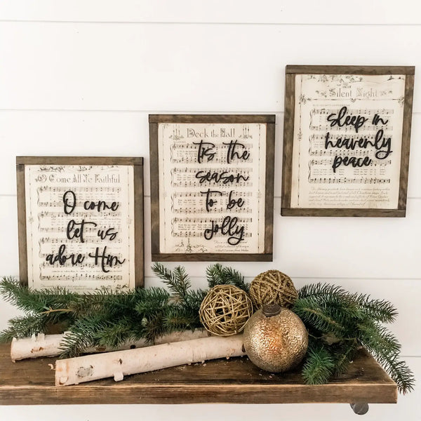 Christmas Carol Vintage Signs: Hark the Herald Angel-MODE-Couture-Boutique-Womens-Clothing