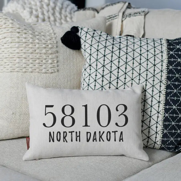 ZIPCODE DECOR PILLOW (MULTI)-Pillow-MODE-Couture-Boutique-Womens-Clothing