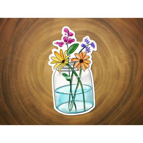 Wildflowers in a Jar | Floral Sticker | Waterproof Vinyl-MODE-Couture-Boutique-Womens-Clothing
