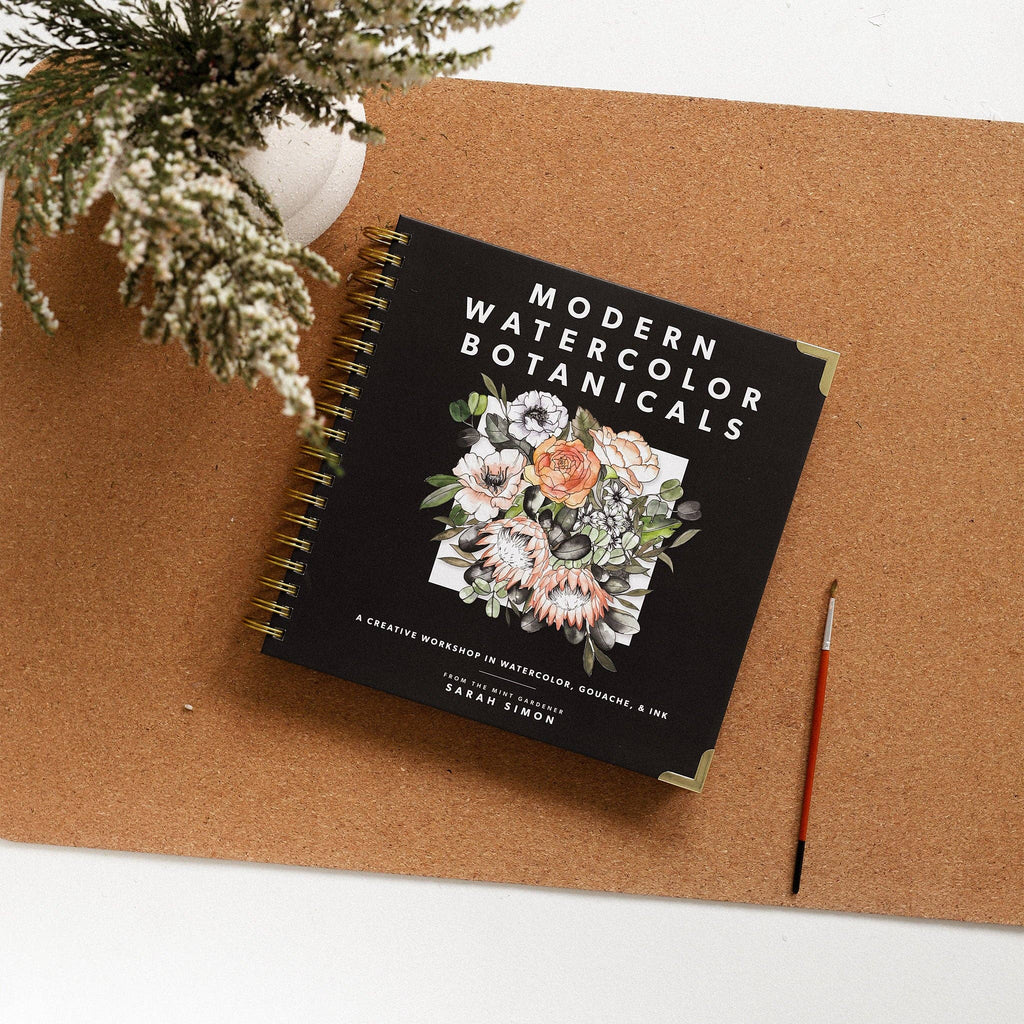 How-to Watercolor Book: Modern Watercolor Botanical (Spiral)-ACTIVITY BOOK-MODE-Couture-Boutique-Womens-Clothing