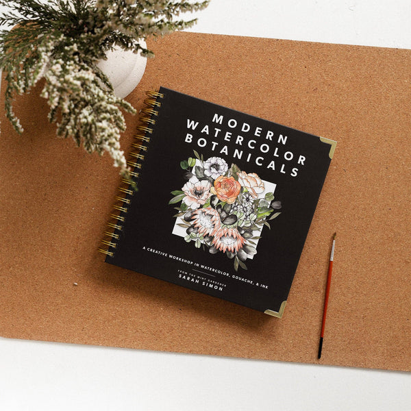 How-to Watercolor Book: Modern Watercolor Botanical (Spiral)-MODE-Couture-Boutique-Womens-Clothing
