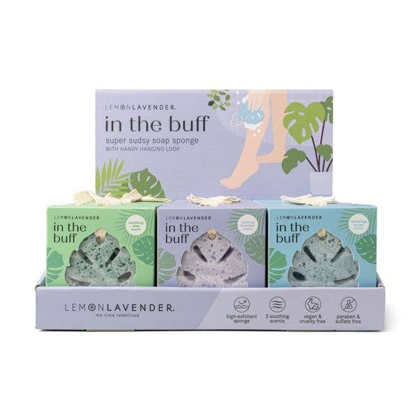 Lemon Lavender In The Buff Super Sudsy Soap Sponge-BEAUTY-MODE-Couture-Boutique-Womens-Clothing
