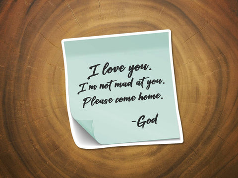 Note from God - I Love You, Come Home | Christian Sticker-MODE-Couture-Boutique-Womens-Clothing