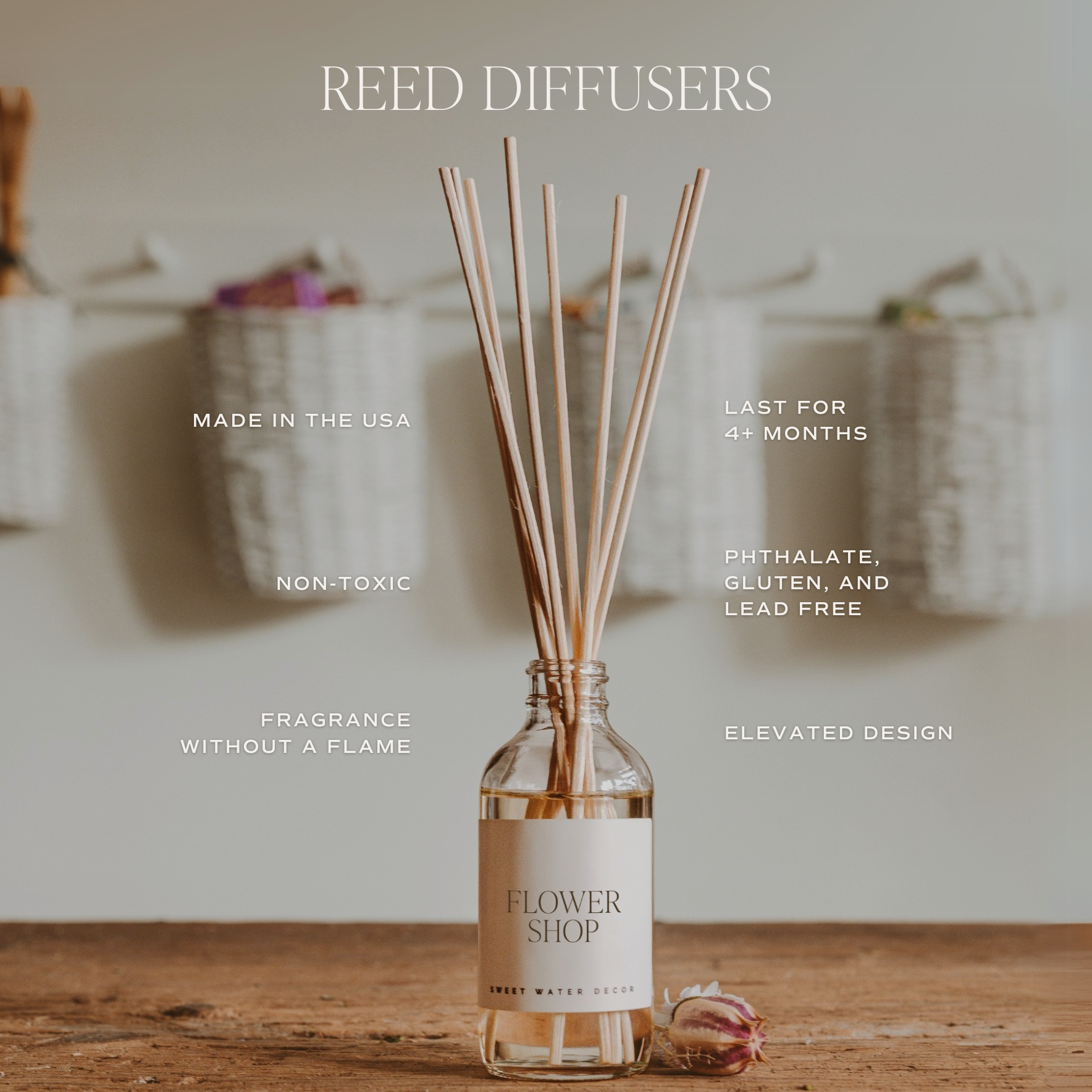COASTAL LEMON REED DIFFUSER-REED DIFFUSER-MODE-Couture-Boutique-Womens-Clothing