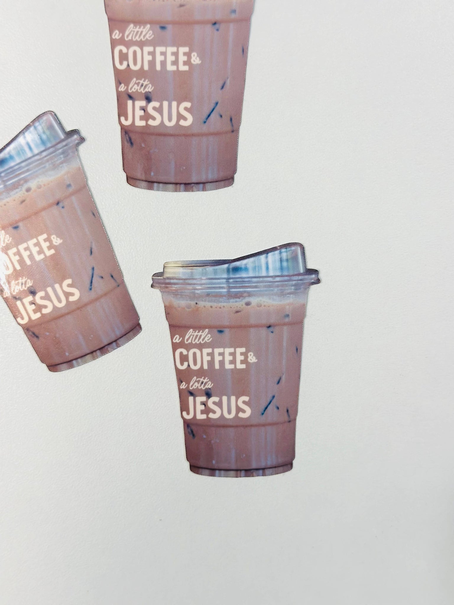 Iced coffee and Jesus sticker, coffee and Jesus lover-MODE-Couture-Boutique-Womens-Clothing