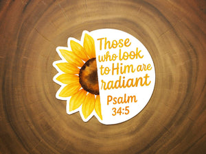 Those Who Look on Him Are Radiant | Sunflower Sticker-MODE-Couture-Boutique-Womens-Clothing