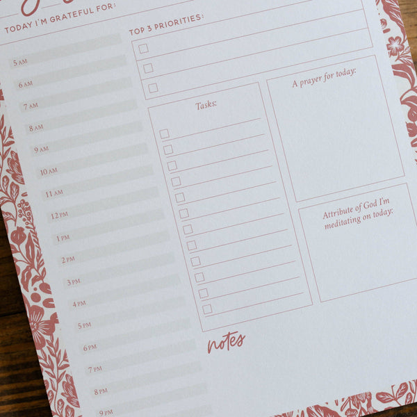 DAY BY DAY DAILY PLANNER PAD IN CITRUS-Planner Notepad-MODE-Couture-Boutique-Womens-Clothing