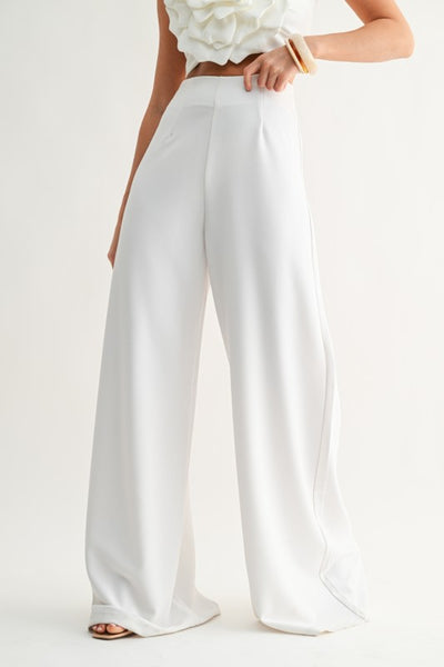 SEASIDE DRIFT PALAZZO PANTS IN WHITE-Palazzo Pants-MODE-Couture-Boutique-Womens-Clothing