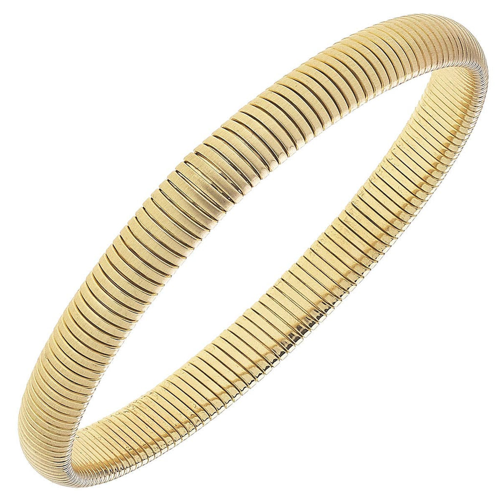 Florence Skinny Watchband Bangle in Satin Gold-BRACELET-MODE-Couture-Boutique-Womens-Clothing