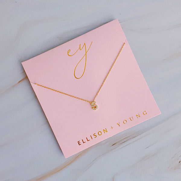 UNDERSTATED BEAUTY INITIAL NECKLACE IN GOLD-NECKLACE-MODE-Couture-Boutique-Womens-Clothing