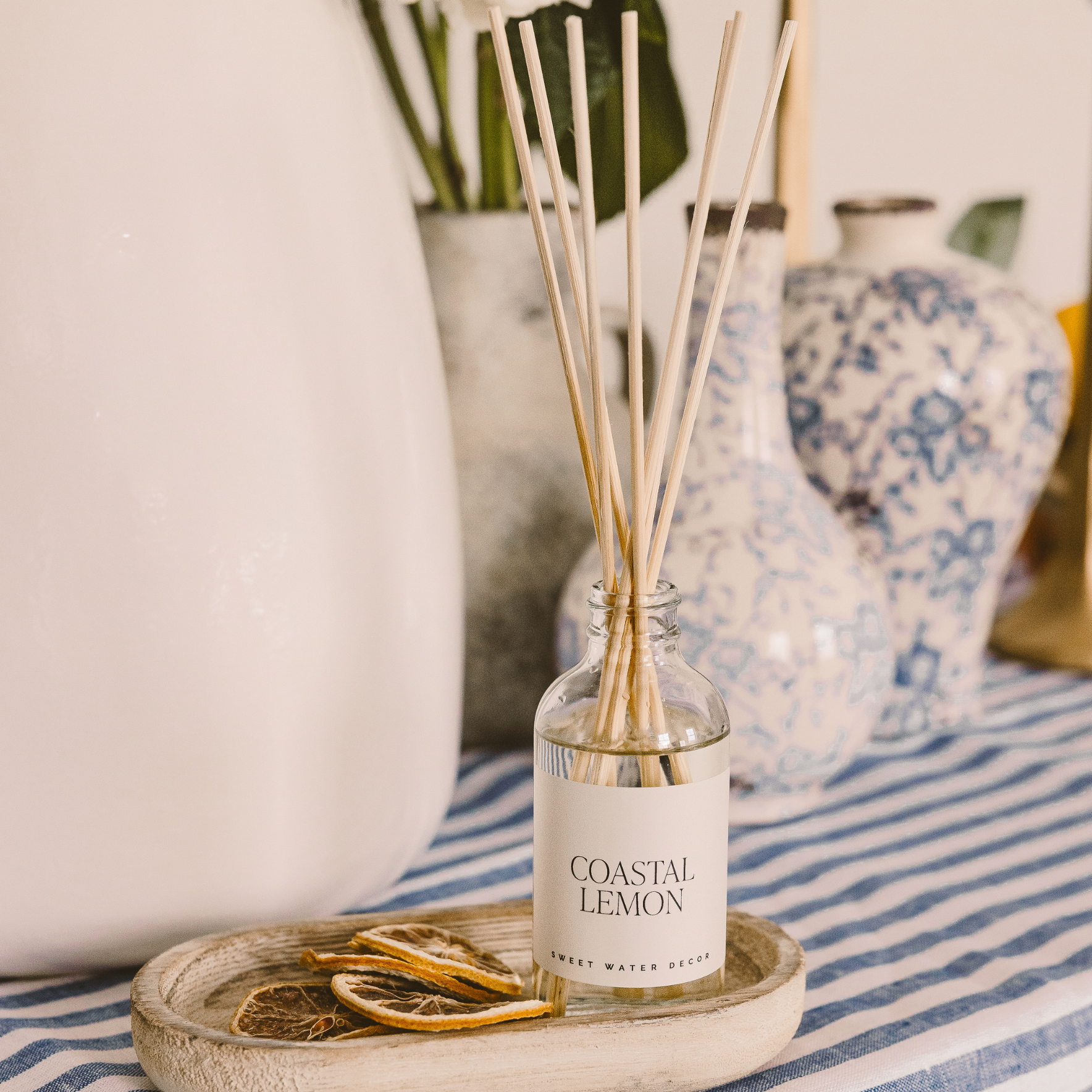 COASTAL LEMON REED DIFFUSER-REED DIFFUSER-MODE-Couture-Boutique-Womens-Clothing