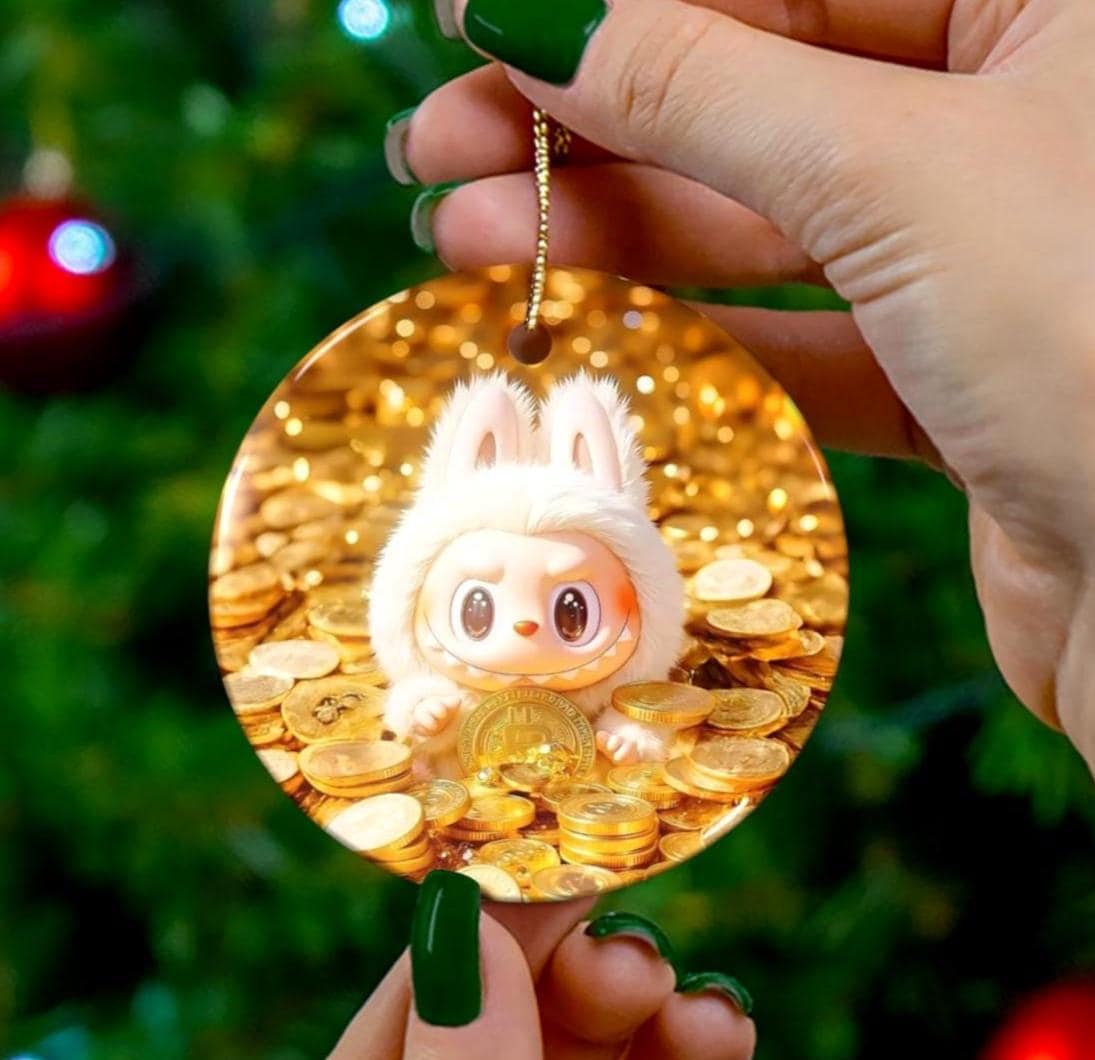 Gold Labubu Christmas Ornament, Labubu Xmas Tree Hanging-MODE-Couture-Boutique-Womens-Clothing
