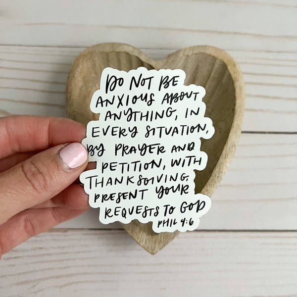 Philippians 4:6 | Fridge magnets | Christian magnet: Black & White-MODE-Couture-Boutique-Womens-Clothing