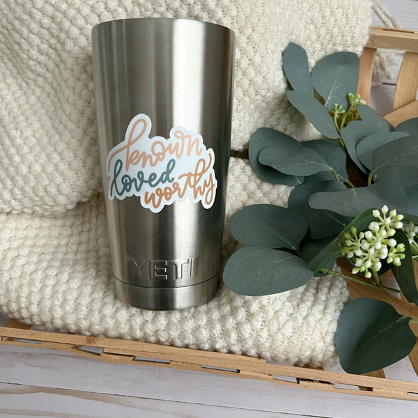 Known loved worthy sticker | Faith stickers & decals-MODE-Couture-Boutique-Womens-Clothing