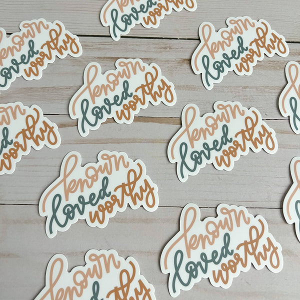 Known loved worthy sticker | Faith stickers & decals-MODE-Couture-Boutique-Womens-Clothing