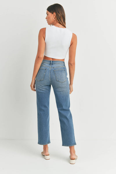 JBD MERCY VINTAGE STRAIGHT JEAN IN MEDIUM WASH-Jeans-MODE-Couture-Boutique-Womens-Clothing