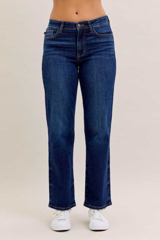 CHARLOTTE HIGH RISE FLARE MODERN JEANS IN DARK INDIGO