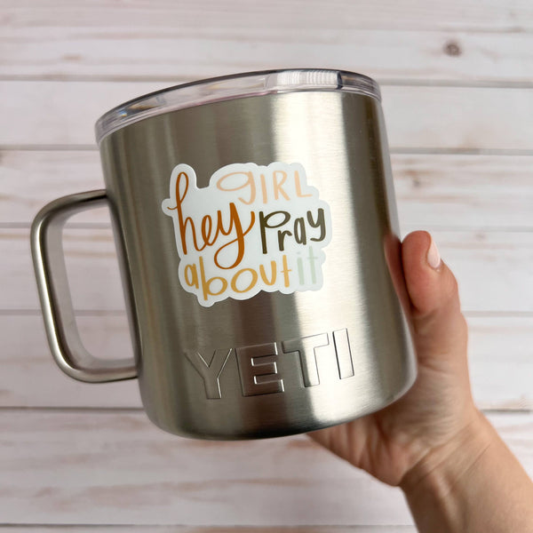 Girl Pray About It Sticker | Christian stickers-MODE-Couture-Boutique-Womens-Clothing