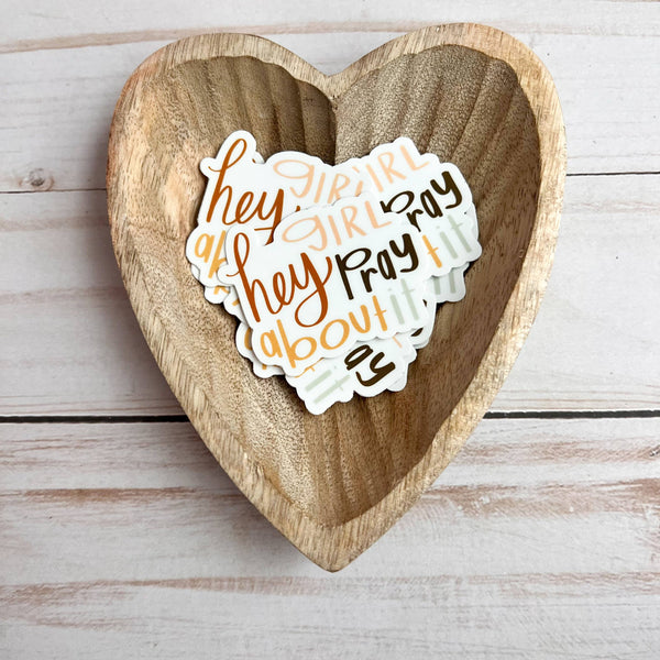 Girl Pray About It Sticker | Christian stickers-MODE-Couture-Boutique-Womens-Clothing