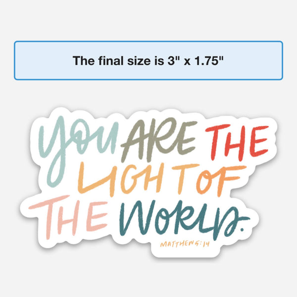 Be A Light Sticker | Matthew 5:14 decal-MODE-Couture-Boutique-Womens-Clothing