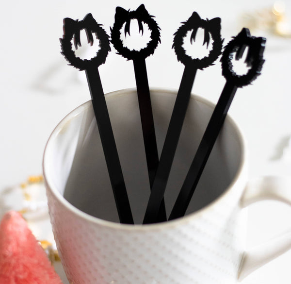 PINK CHRISTMAS ACRYLIC STIR STICKS ASSORTED-BARWARE-MODE-Couture-Boutique-Womens-Clothing