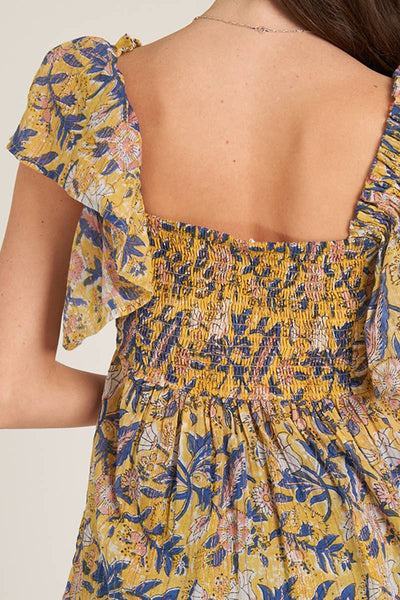 GOLDEN HOUR SQUARE NECK TOP IN MARIGOLD-Tops-MODE-Couture-Boutique-Womens-Clothing