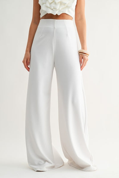 SEASIDE DRIFT PALAZZO PANTS IN WHITE-Palazzo Pants-MODE-Couture-Boutique-Womens-Clothing