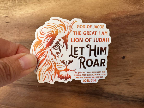 Let Him Roar | Lion of Judah Sticker | Christian Sticker-MODE-Couture-Boutique-Womens-Clothing