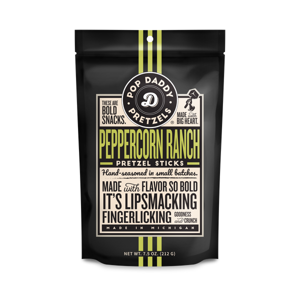 POP DADDY PEPPERCORN RANCH SEASONED PRETZELS 7.5 OZ-pretzels-MODE-Couture-Boutique-Womens-Clothing