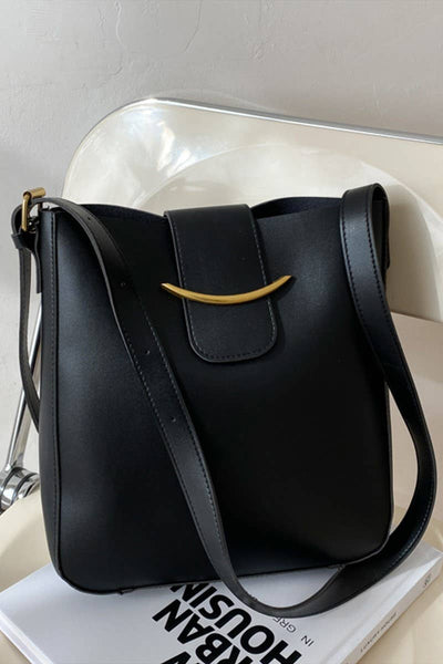 VIV CROSSBODY SHOULDER MESSENGER BAG IN BLACK-BAGS-MODE-Couture-Boutique-Womens-Clothing