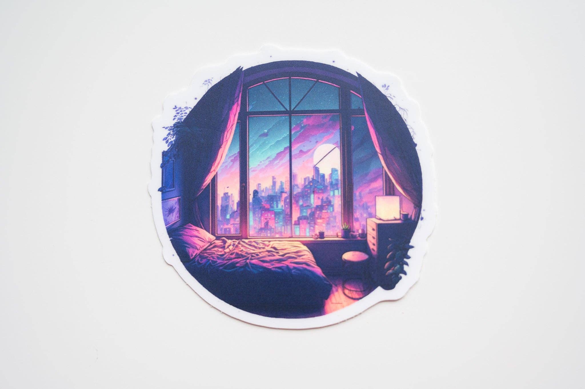 Multi-colored Neon City Vinyl Sticker-MODE-Couture-Boutique-Womens-Clothing