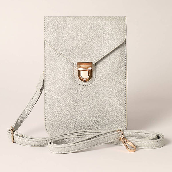 Cell Phone Holder Crossbody Bag: in Black-MODE-Couture-Boutique-Womens-Clothing