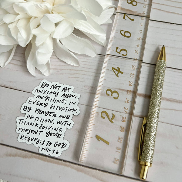 Philippians 4:6 | Fridge magnets | Christian magnet: Black & White-MODE-Couture-Boutique-Womens-Clothing