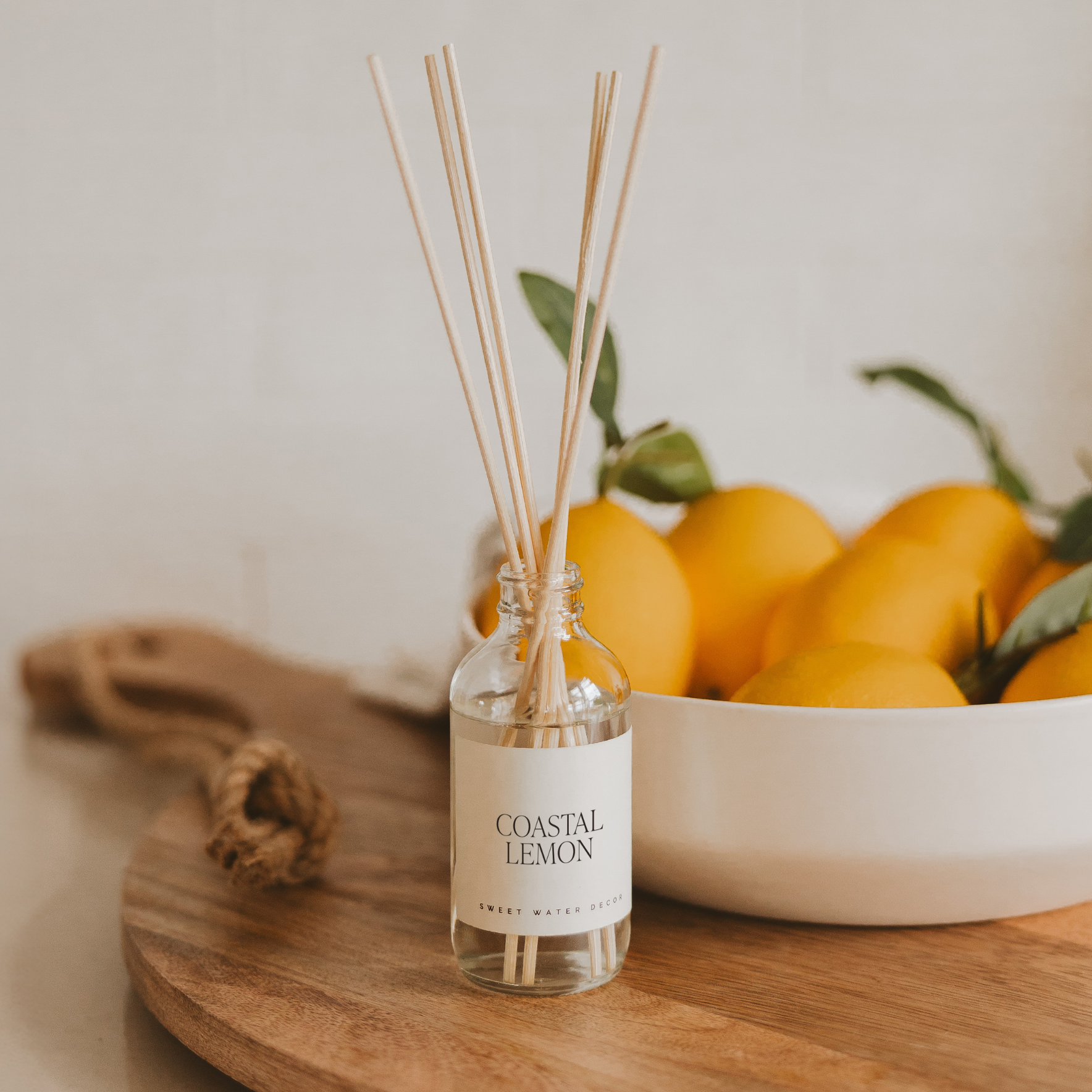 COASTAL LEMON REED DIFFUSER-REED DIFFUSER-MODE-Couture-Boutique-Womens-Clothing