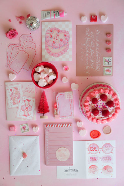 Pink and red gift tag-MODE-Couture-Boutique-Womens-Clothing