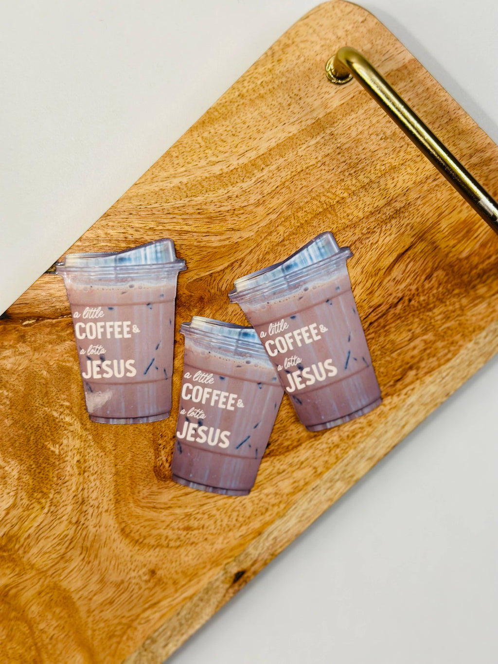 Iced coffee and Jesus sticker, coffee and Jesus lover-MODE-Couture-Boutique-Womens-Clothing