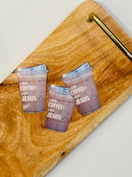 Iced coffee and Jesus sticker, coffee and Jesus lover-MODE-Couture-Boutique-Womens-Clothing
