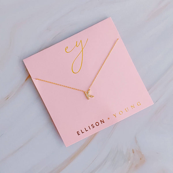 UNDERSTATED BEAUTY INITIAL NECKLACE IN GOLD-NECKLACE-MODE-Couture-Boutique-Womens-Clothing