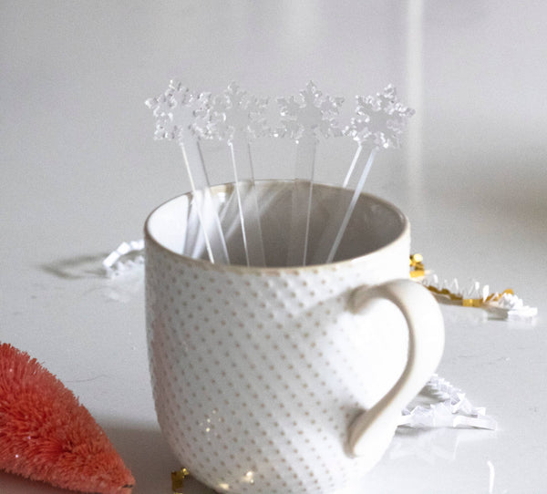 PINK CHRISTMAS ACRYLIC STIR STICKS ASSORTED-BARWARE-MODE-Couture-Boutique-Womens-Clothing