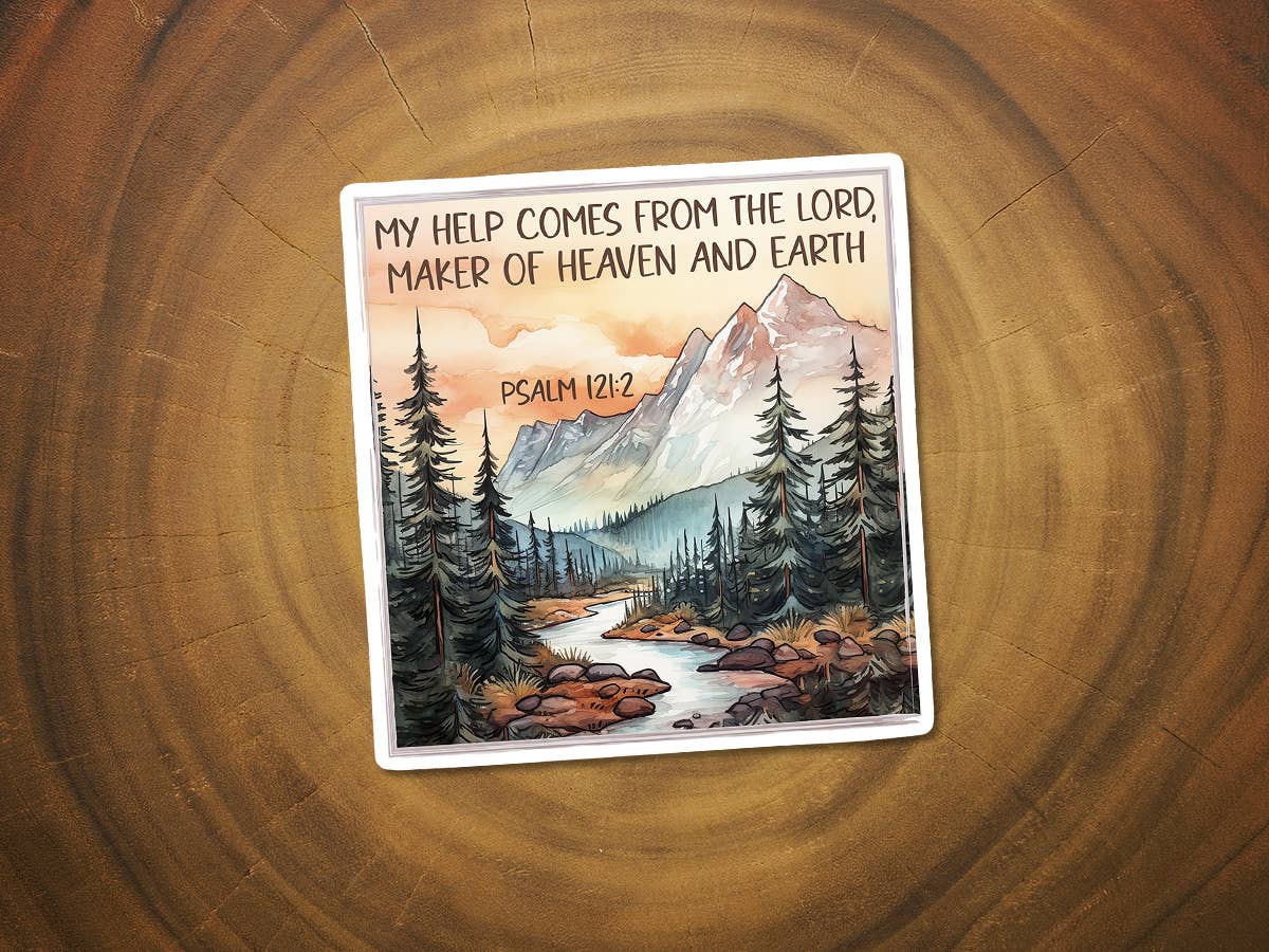 My Help Comes From The Lord | Christian Sticker | Mountains-MODE-Couture-Boutique-Womens-Clothing
