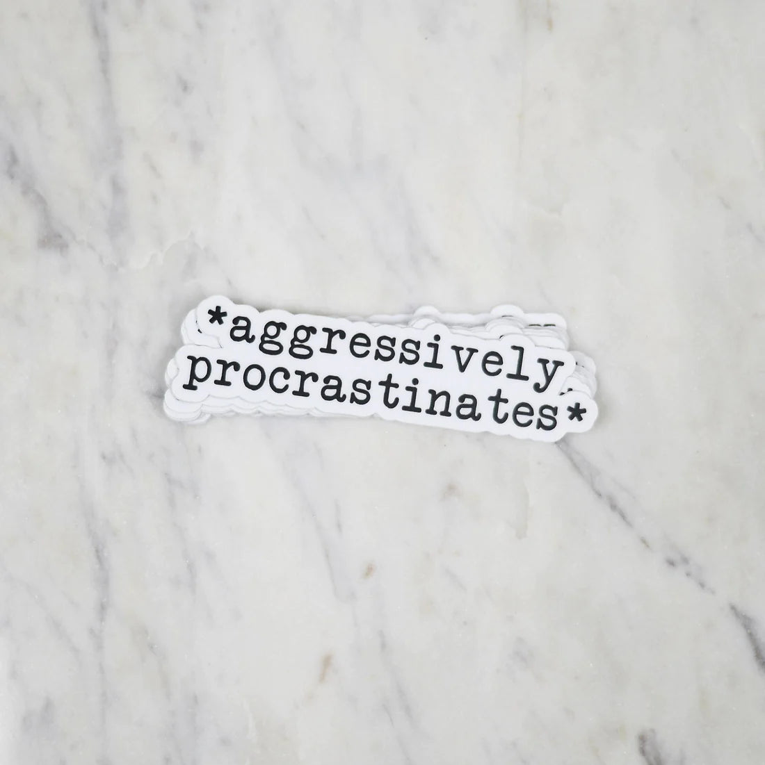 AGGRESIVELY PROCRASTINATES DECAL STICKER-Sticker/Decal-MODE-Couture-Boutique-Womens-Clothing
